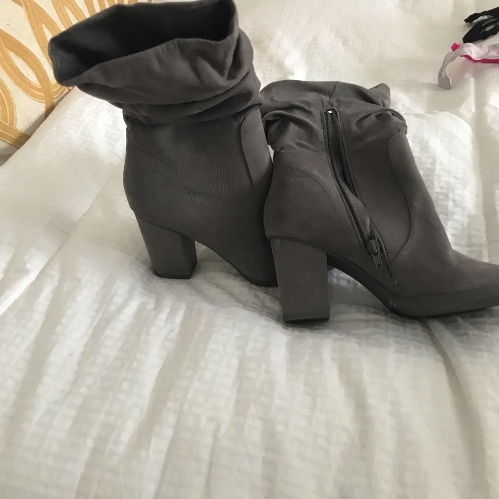 Gray boots